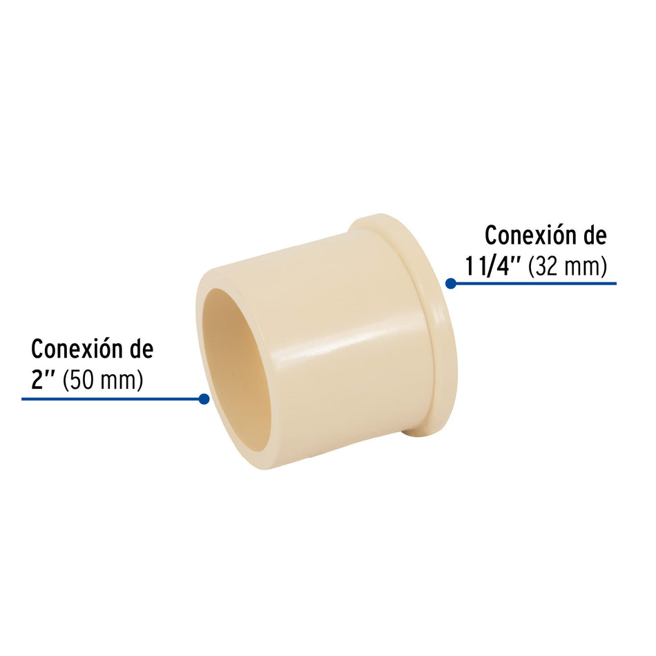 Reducción bushing de CPVC 2' x 1-1/4', FOSET