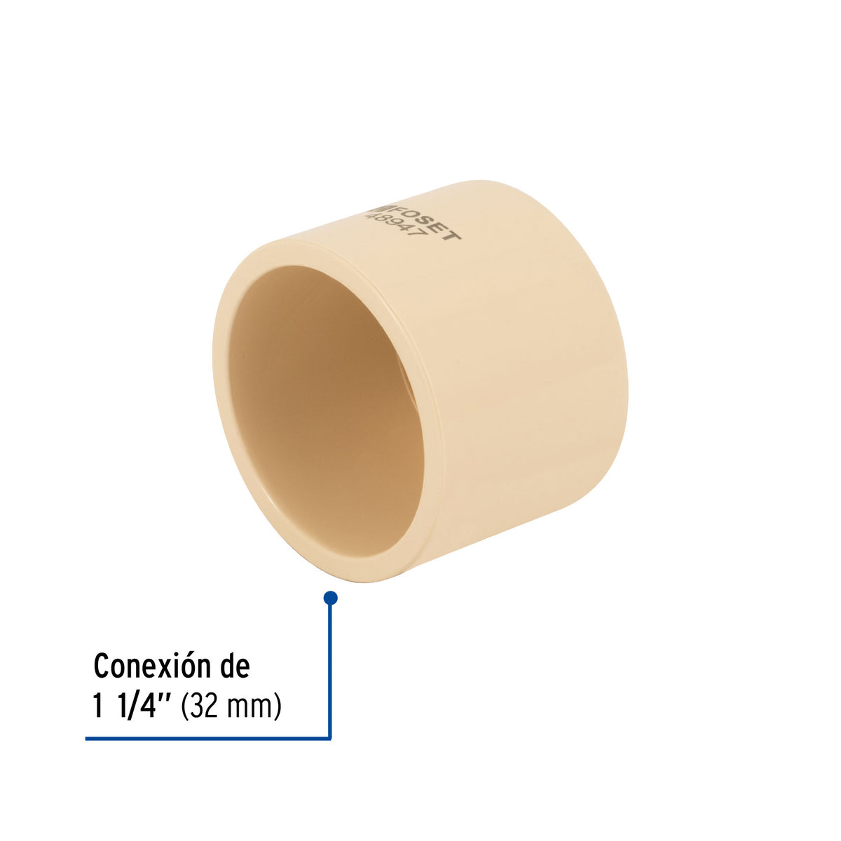 Tapón de CPVC 1-1/4', FOSET 1/4'