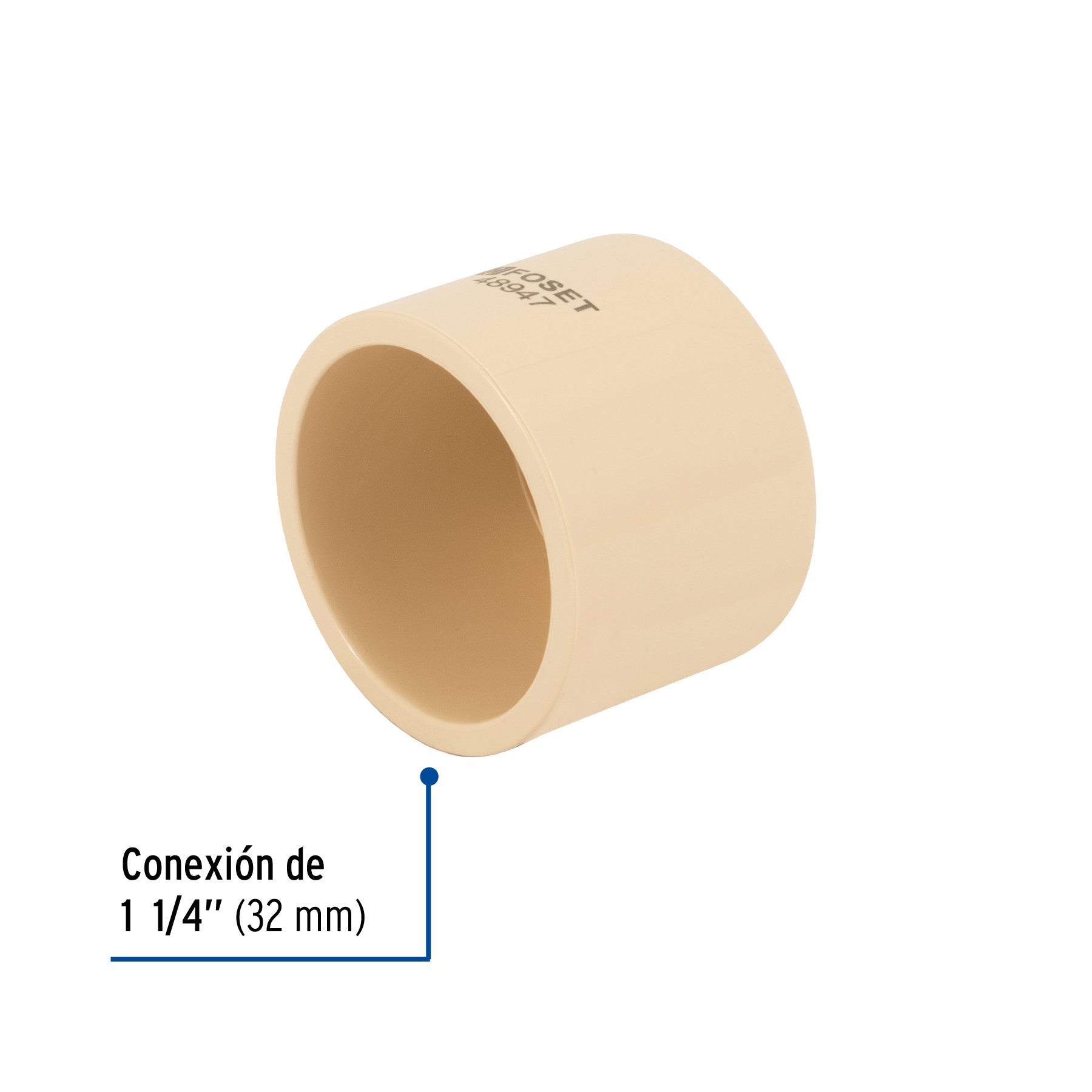 Tapón de CPVC 1-1/4', FOSET 1/4'
