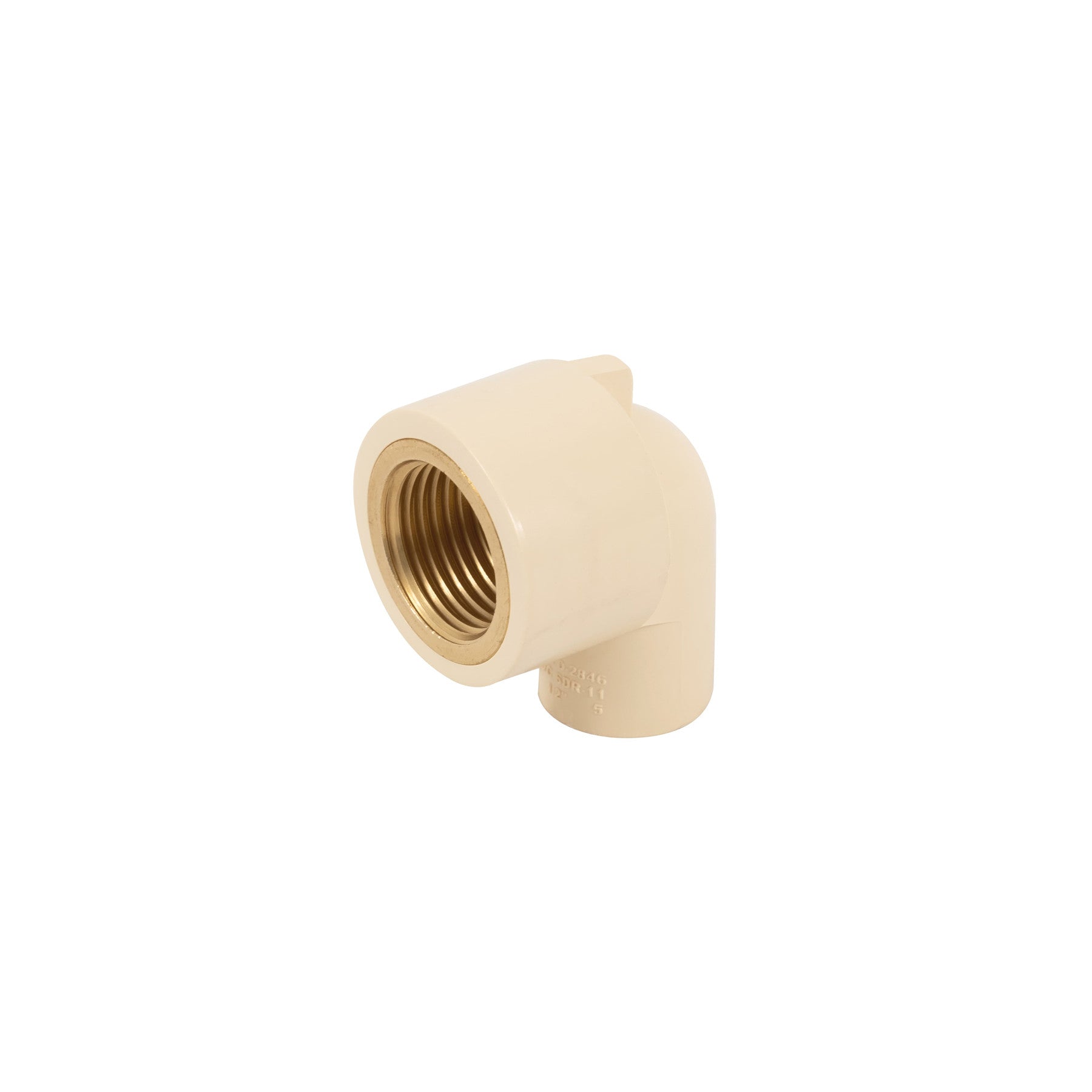 Codo 90° de CPVC con inserto laton FOSET 1/2"