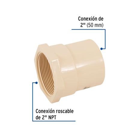 Conector hembra CPVC FOSET 2"