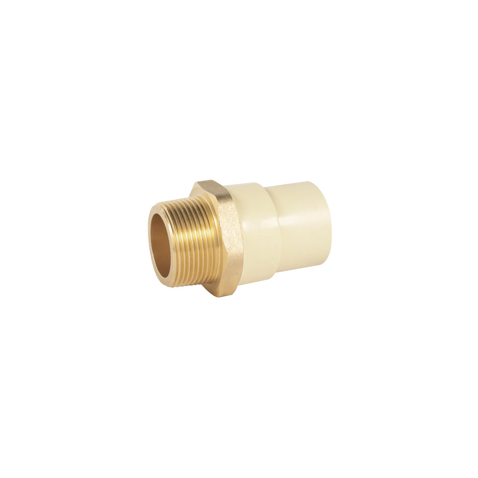 Adaptador macho de CPVC con inserto de laton FOSET 1-1/4"