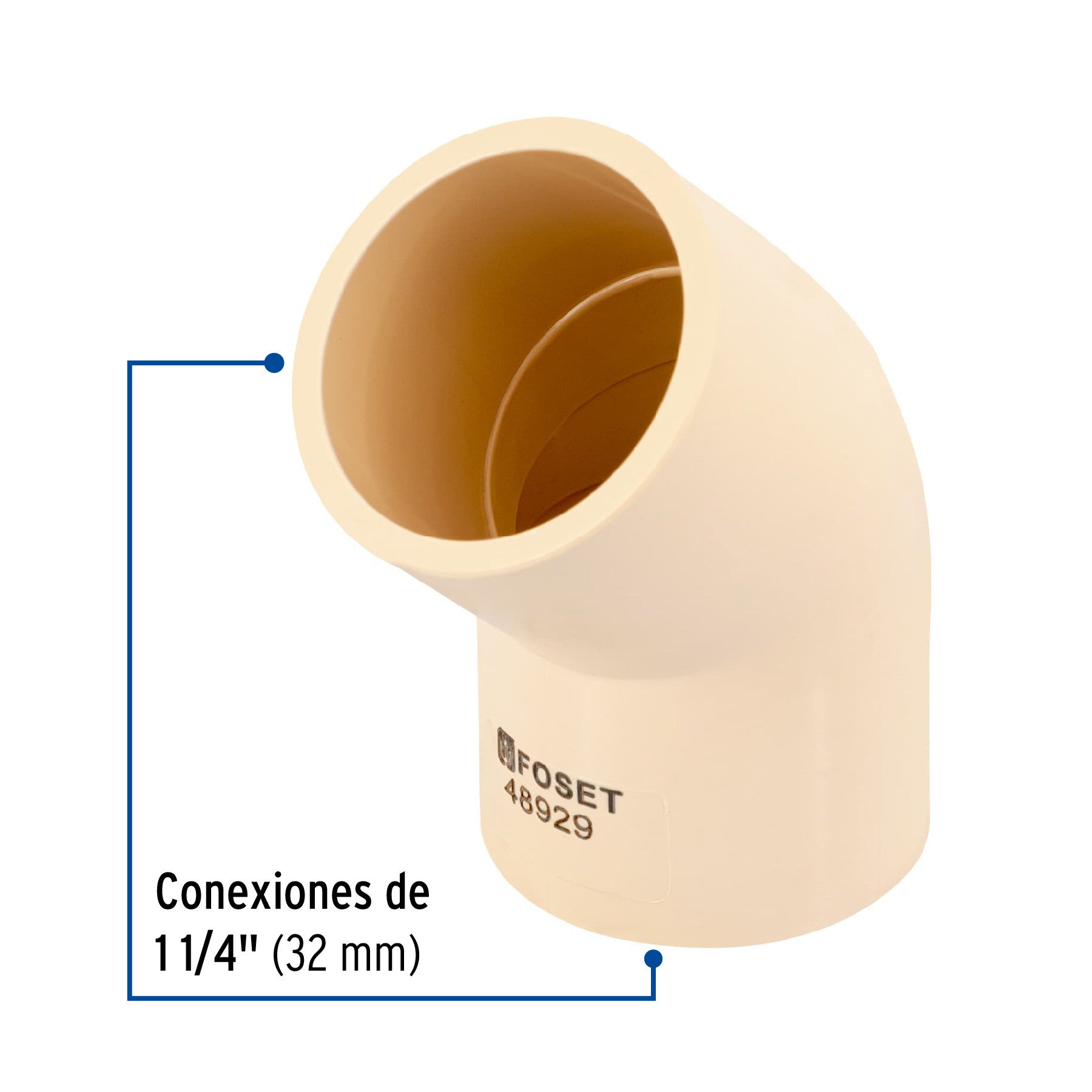 Codo 45° CPVC de 1-1/4" FOSET