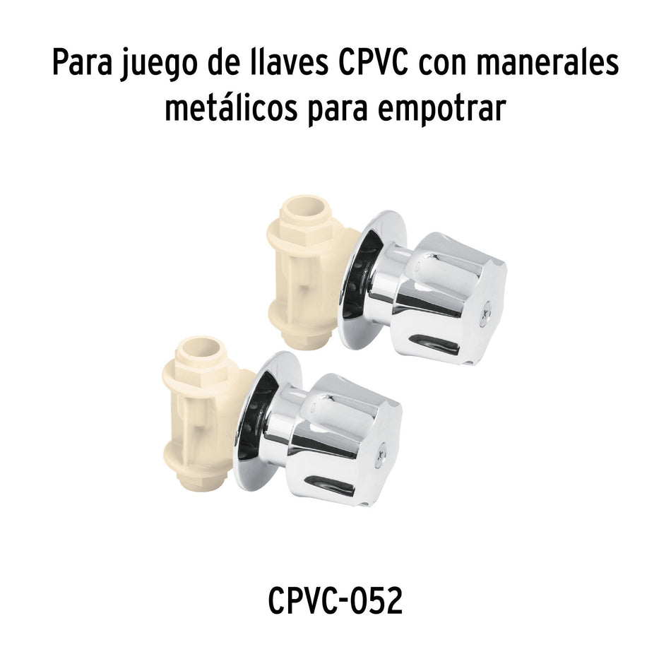 Bolsa con 2 cartuchos ceramicos p/llaves de empotrar de CPVC