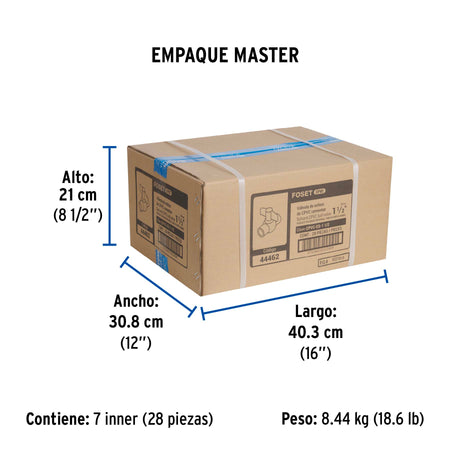 Valvula de esfera de CPVC de FOSET 1"