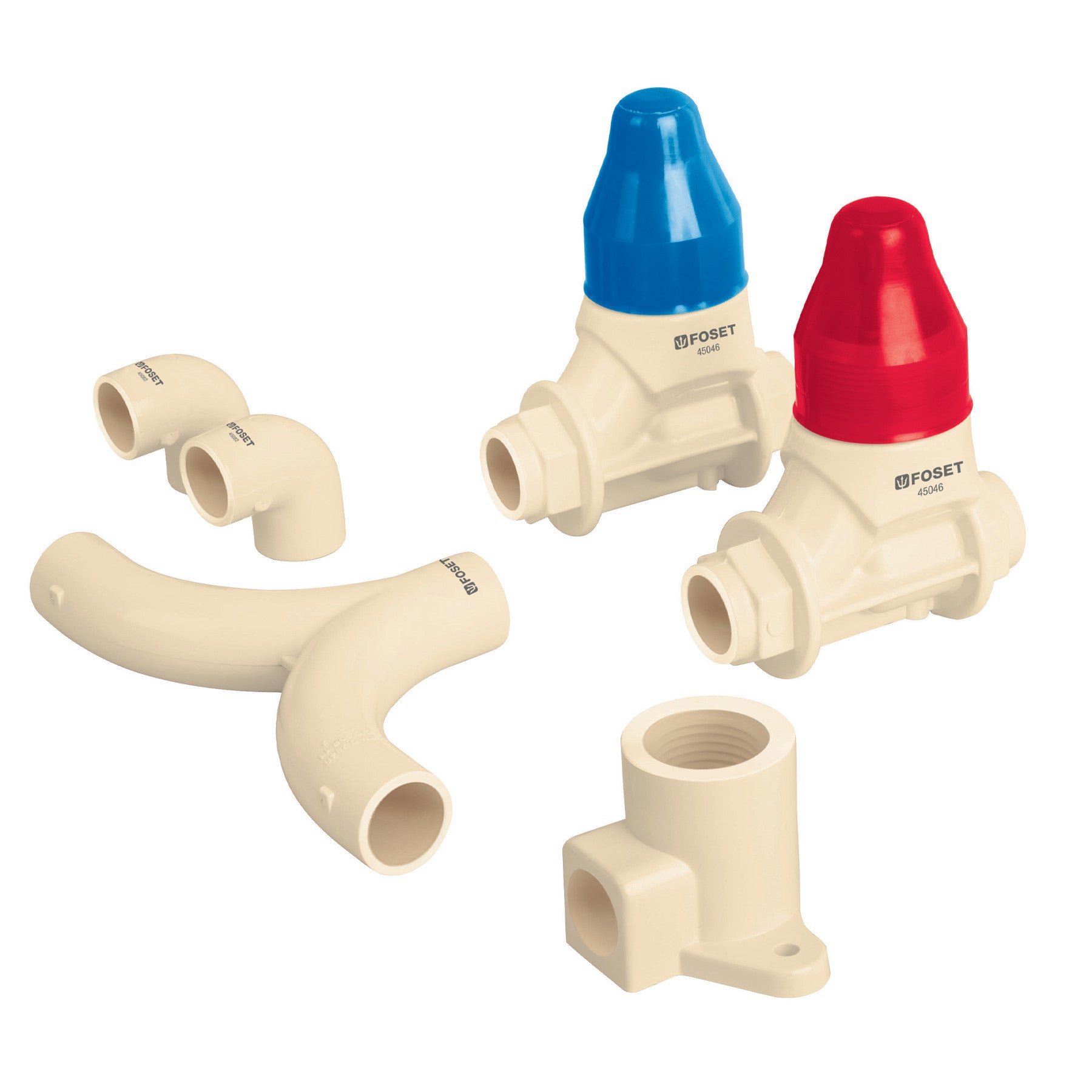 Kit de instalacion regadera CPVC 1/2" sin manerales FOSET