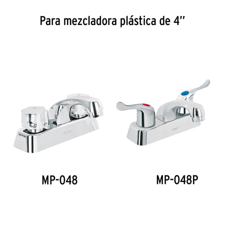 Cuello nariz corta para mezcladora de lavabo, cromo, BASIC