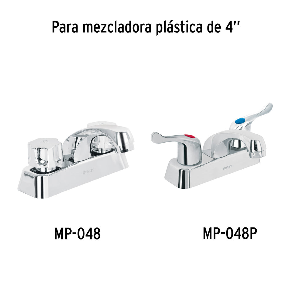 Cuello nariz corta para mezcladora de lavabo, cromo, BASIC