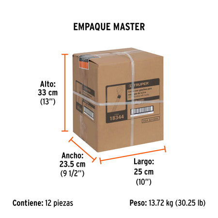 Correa con ganchos para remolque 48 mm x 5.8 m Truper