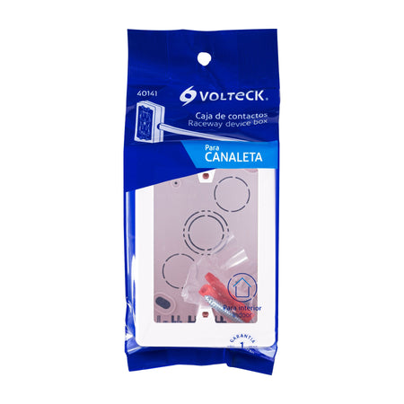Caja de contactos para canaleta 3" x 5" blanca Volteck