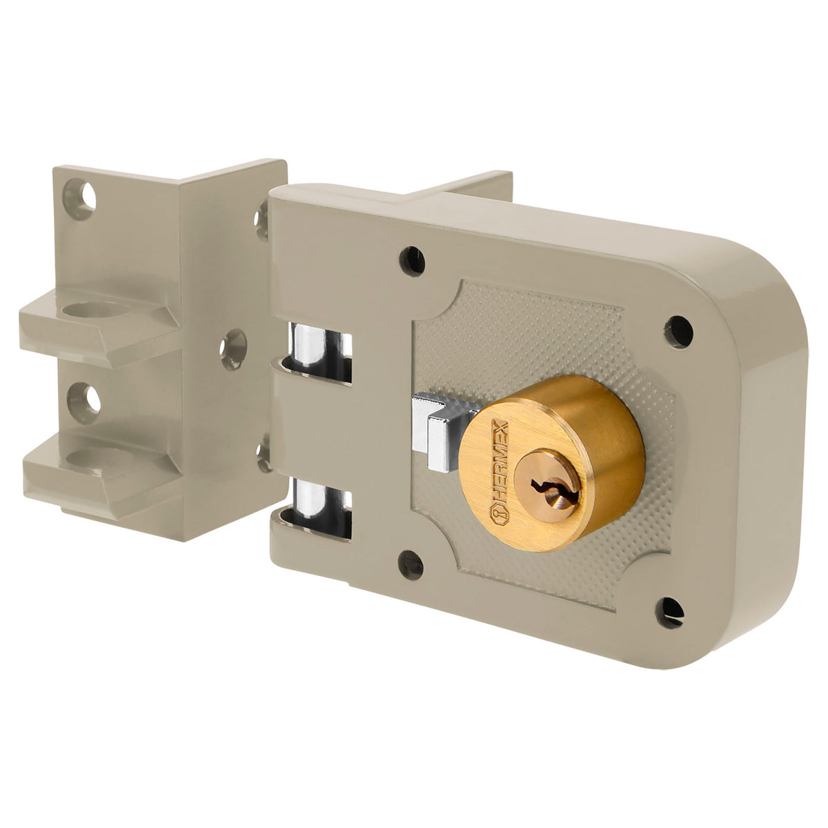 Cerradura sobreponer puerta corrediza clasica izquierda