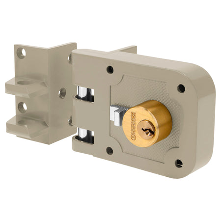 Cerradura sobreponer puerta corrediza clasica izquierda