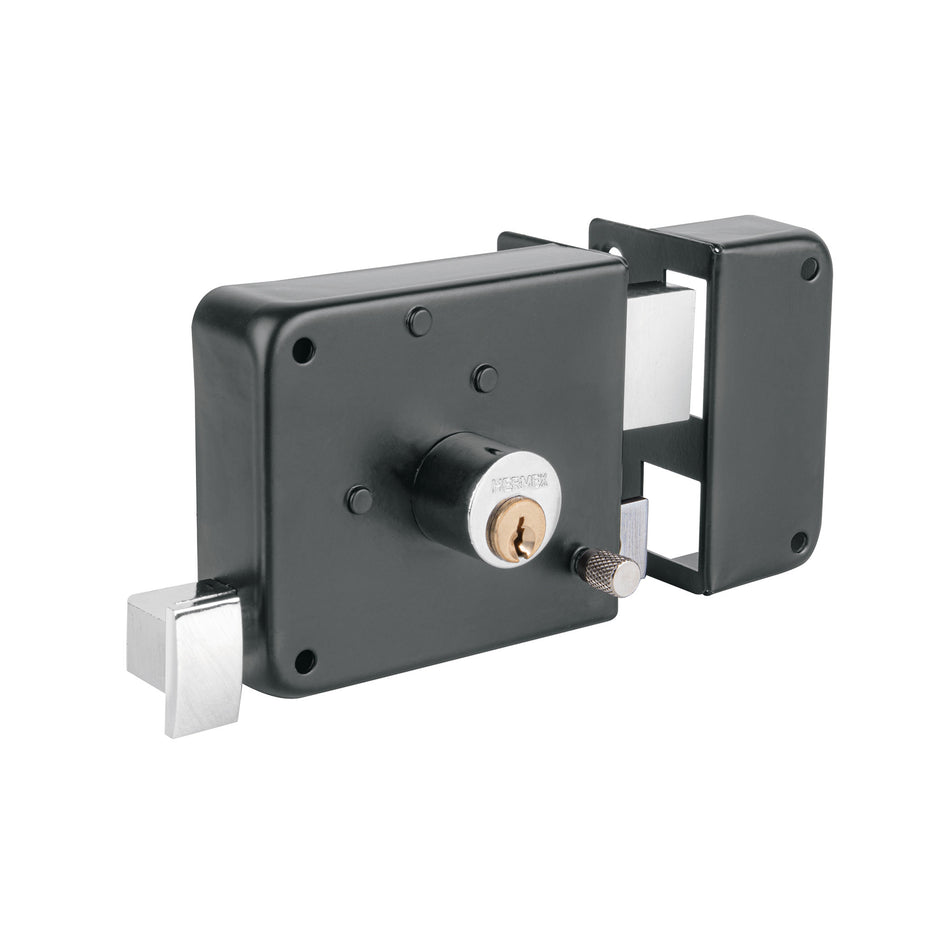 Cerradura sobreponer der instala-facil tradicional negro