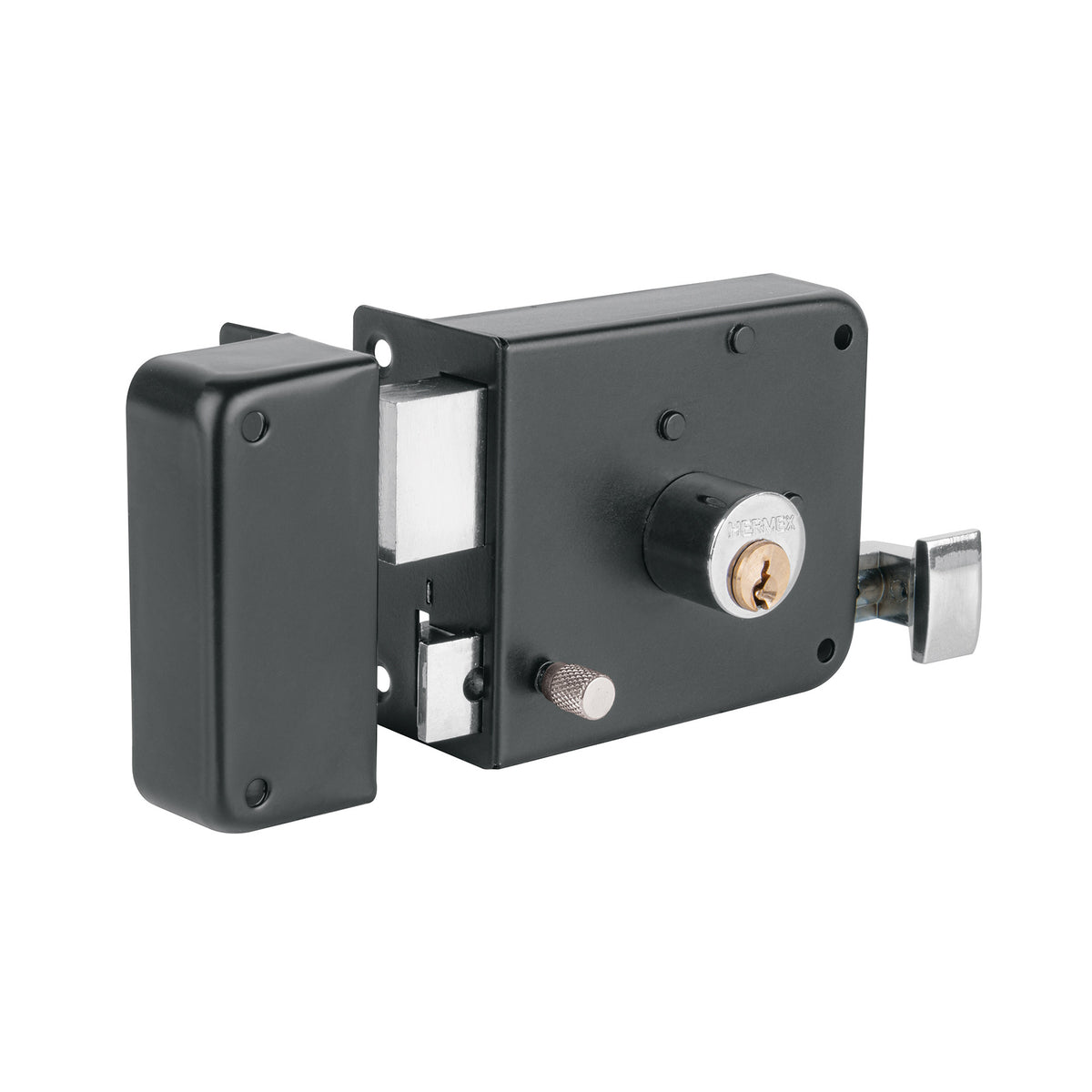 Cerradura sobreponer izq instala-facil tradicional negro