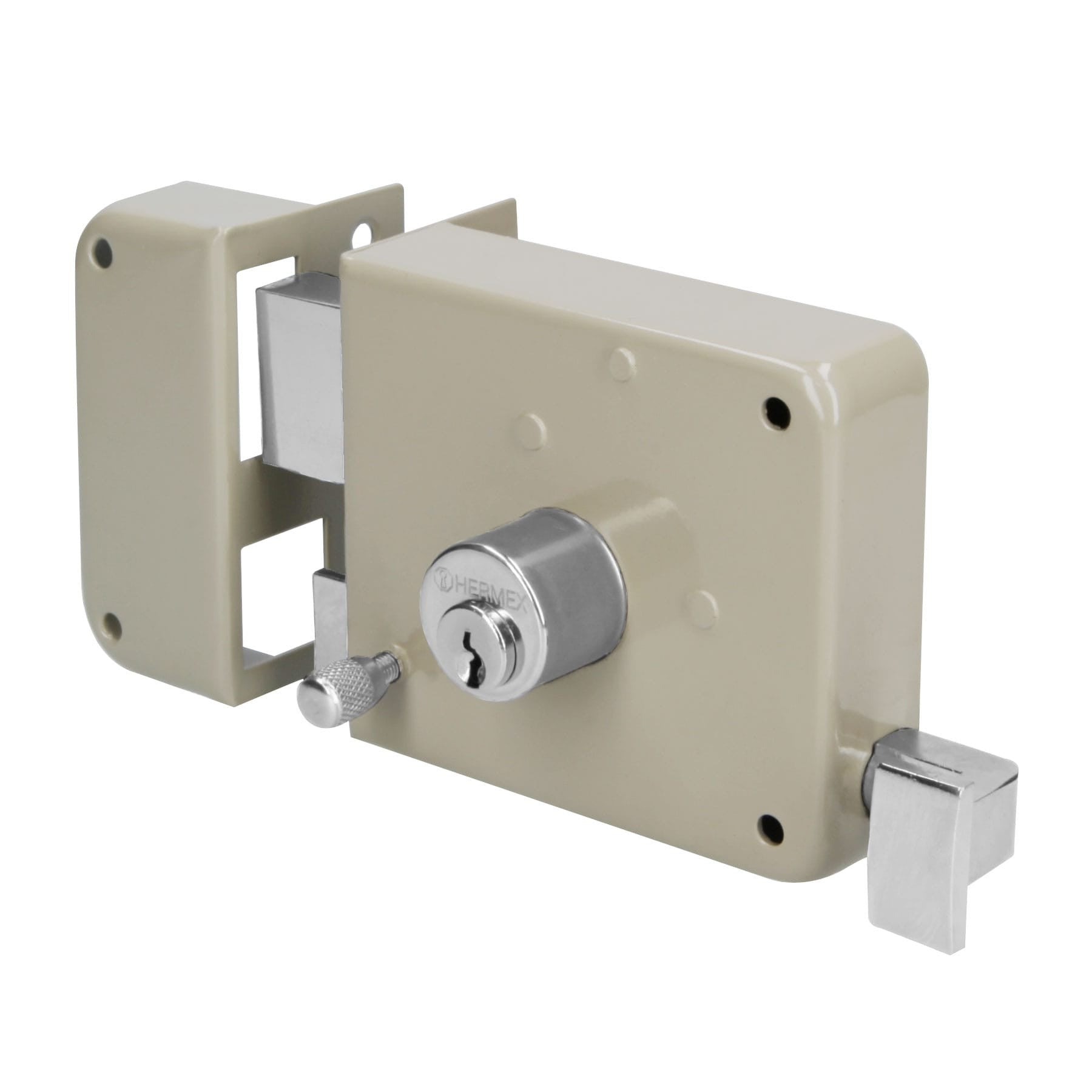 Cerradura sobreponer izq instala-facil caja HERMEX BASIC