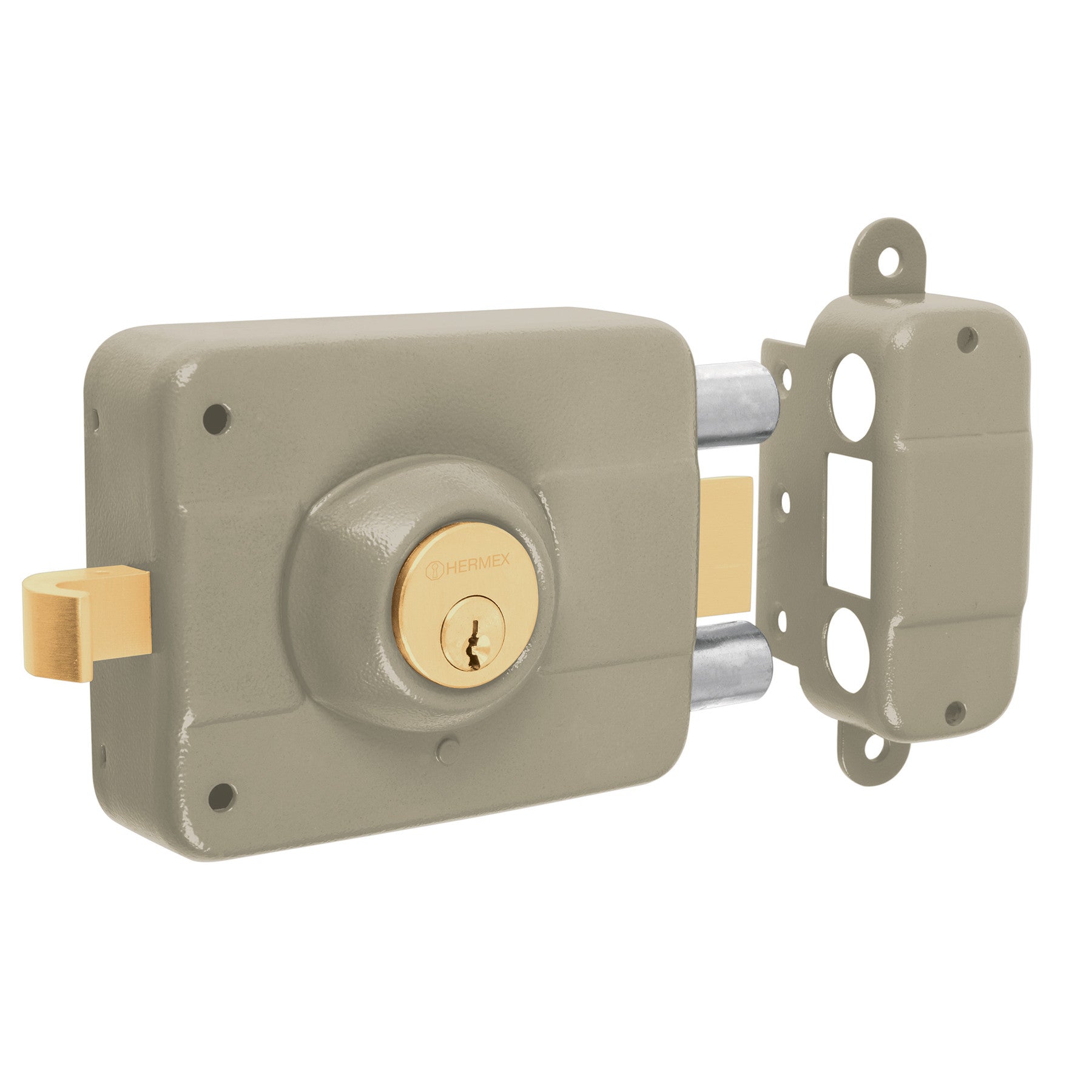 Cerradura sobreponer der 2 barras clasica llave tradicional