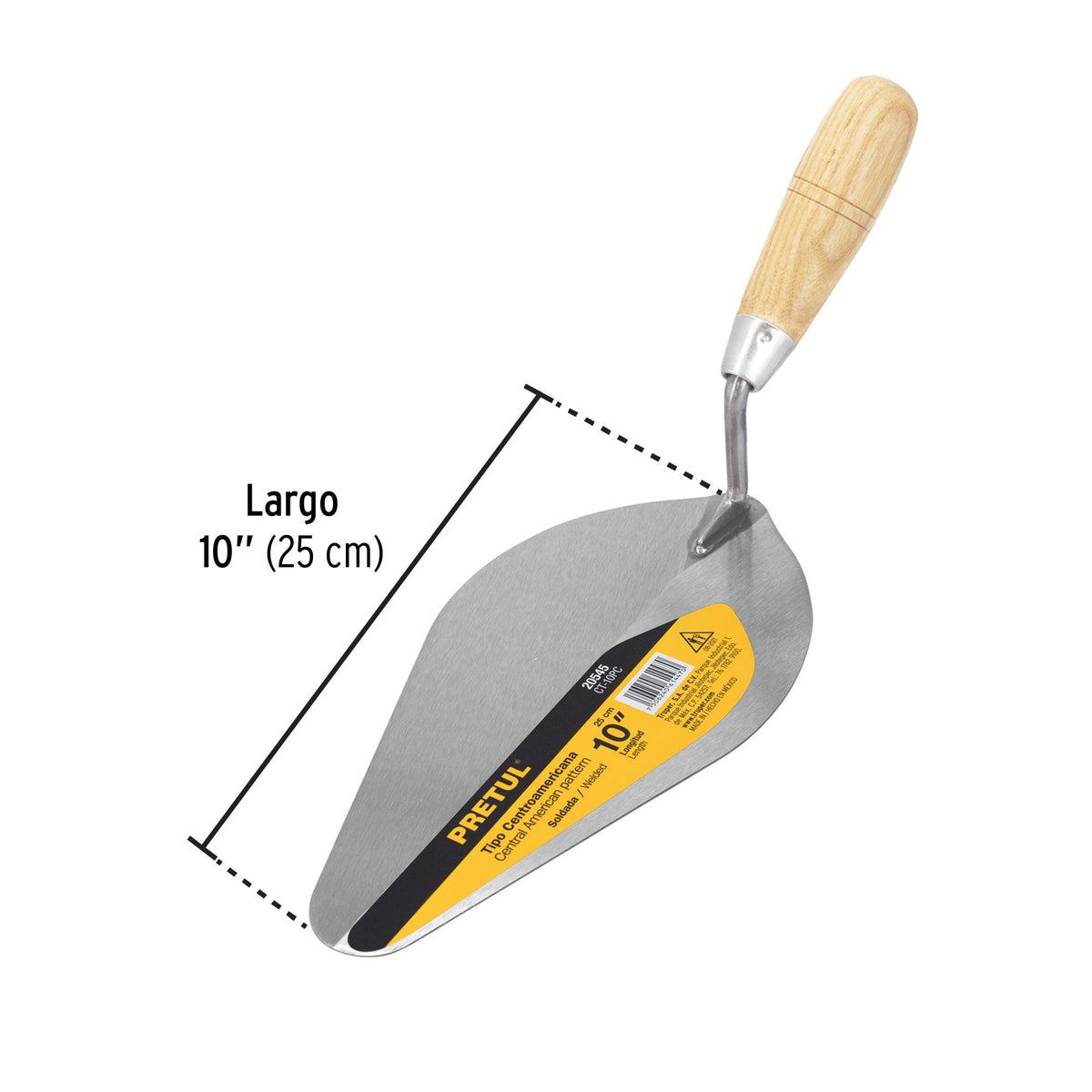 Cuchara para albañil 10' tipo Centroamericana, PRETUL 10'