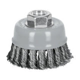 Carda copa alambre trenzado grueso Multi-rosca Truper 3"