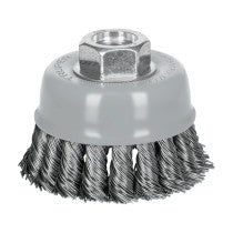 Carda copa alambre trenzado grueso Multi-rosca Truper 3"