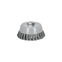 Carda copa alambre trenzado grueso Multi-rosca Truper 5"