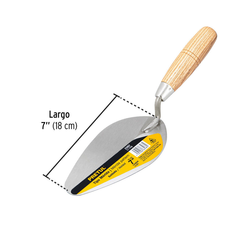 Cuchara para albañil 7' tipo Mérida, PRETUL 7'