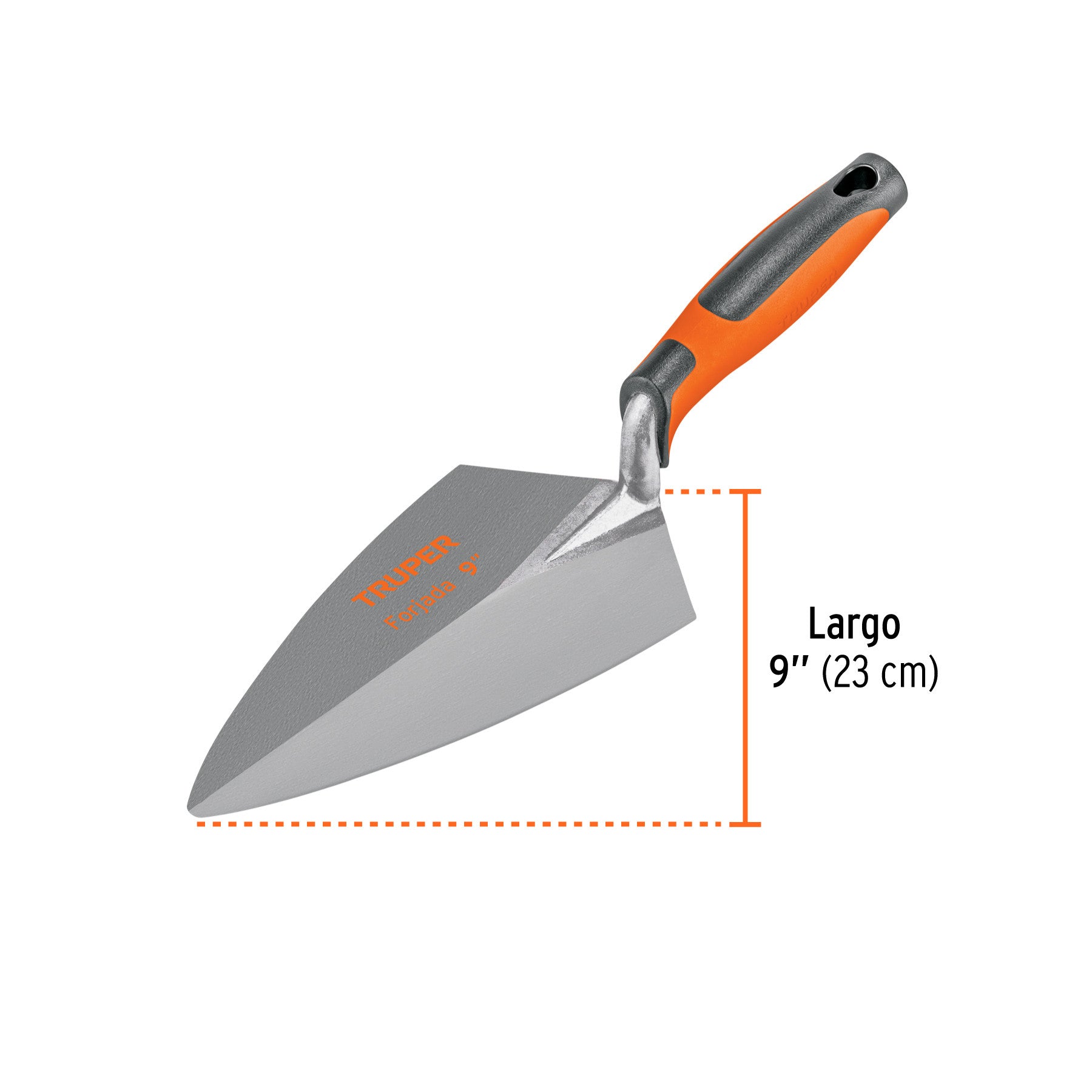 Cuchara para albañil 9' forjada tipo Filadelfia, mgo Comfort