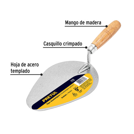 Cuchara para albañil 9' tipo Guadalajara, PRETUL