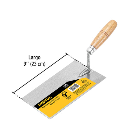 Cuchara para albañil 9' yesera, PRETUL