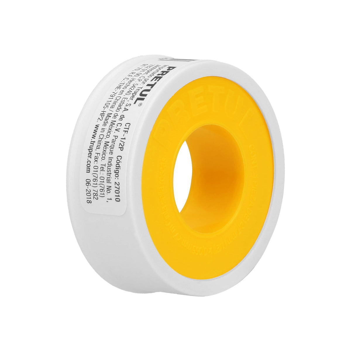 Cinta sella roscas 1/2' x 7m, PRETUL 1/2', 7m