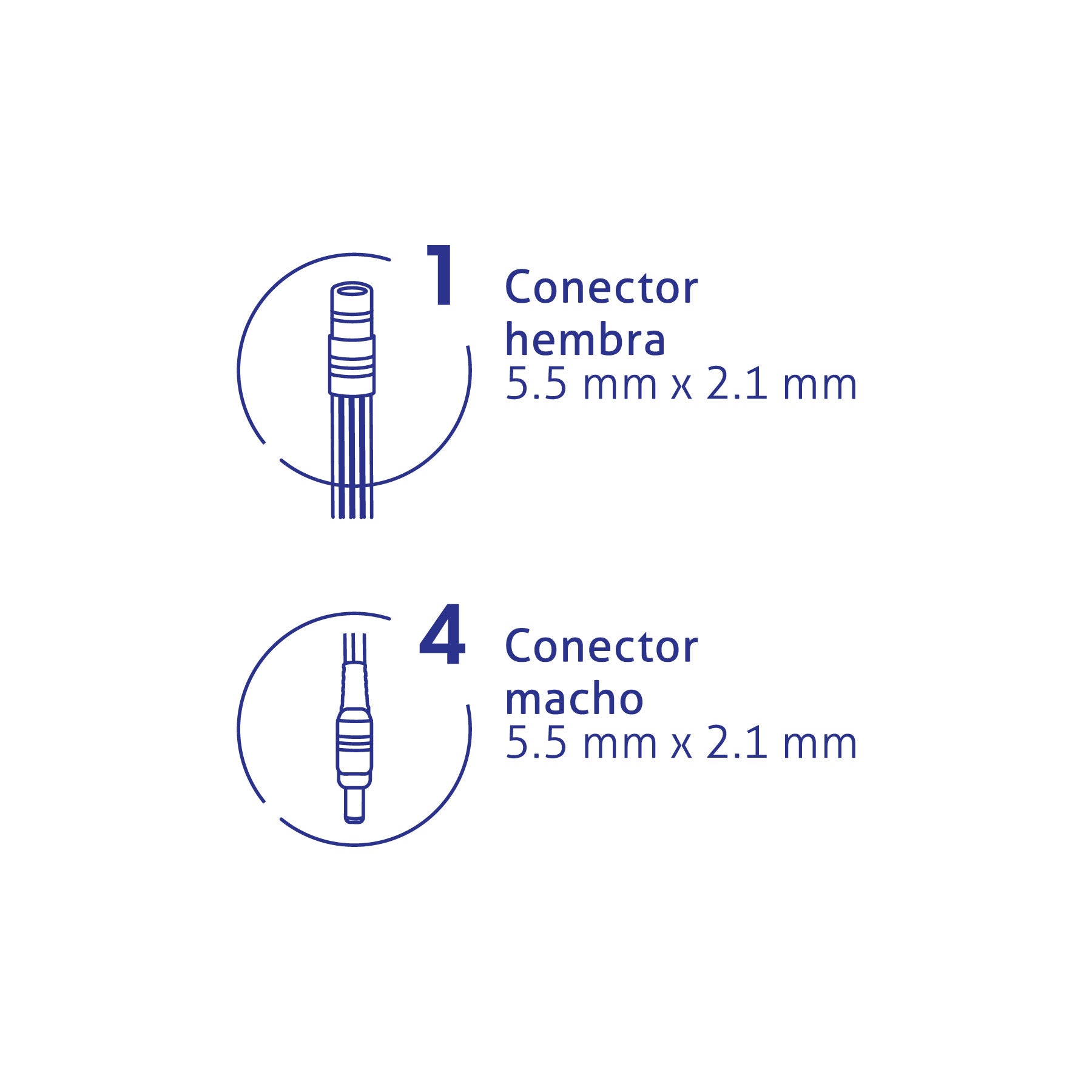 Cable Divisor de Energía tipo Pulpo 1 a 4 para CCTV, Volteck