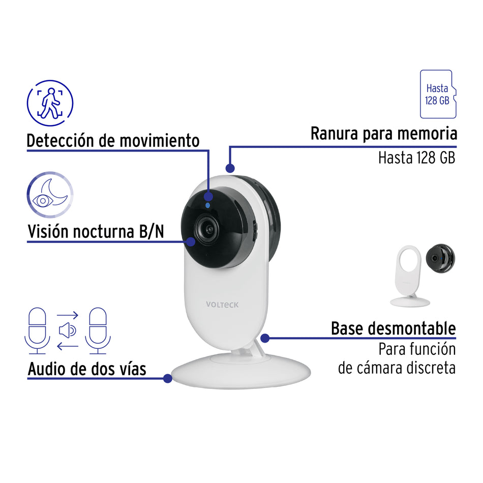 Camara WiFi Fija 2MP Volteck