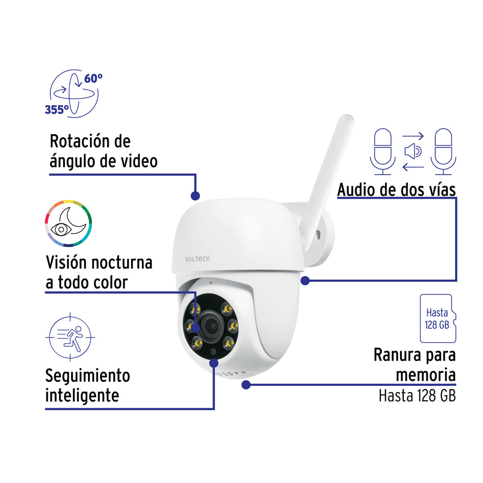 Camara WiFi Robotizada Tipo Domo 3MP Volteck
