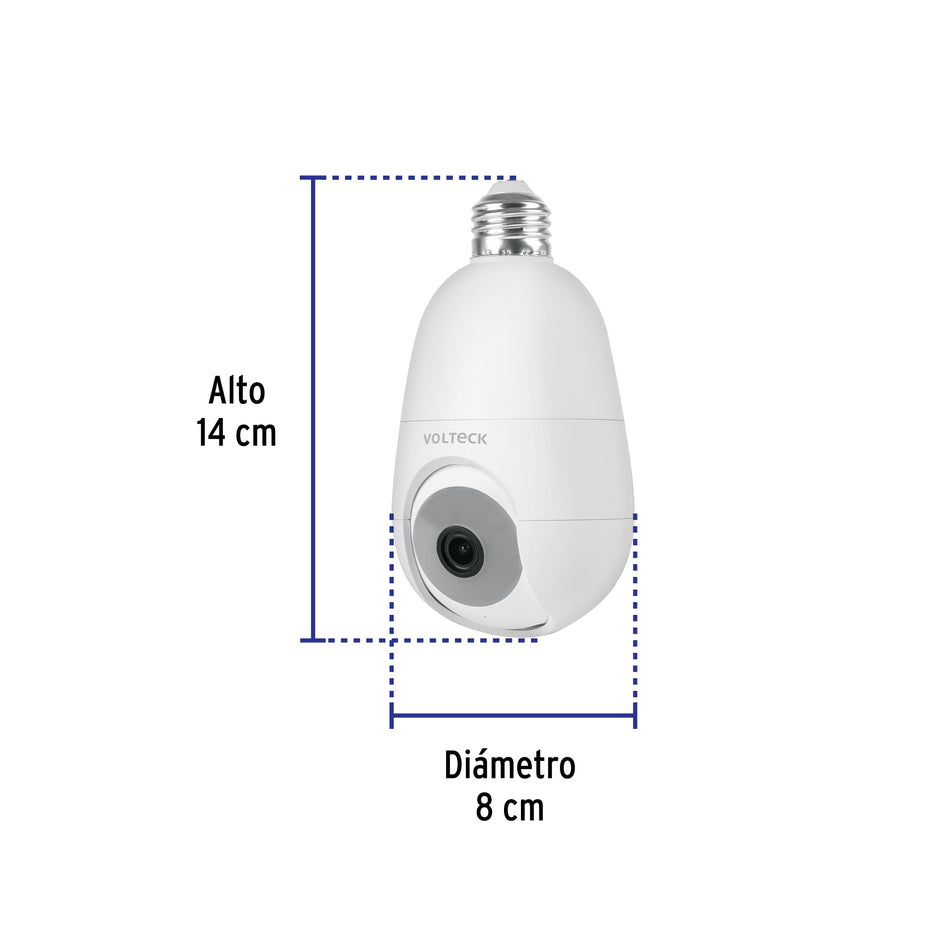 Cámara WiFi para socket, 4MP, VOLTECK