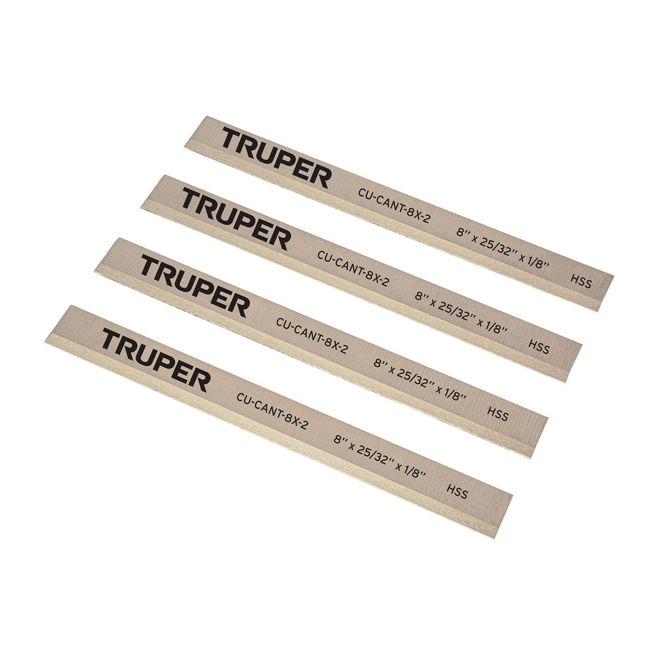 Cuchillas para canteadora CANT-8X-2 4 pzs en caja TRUPER