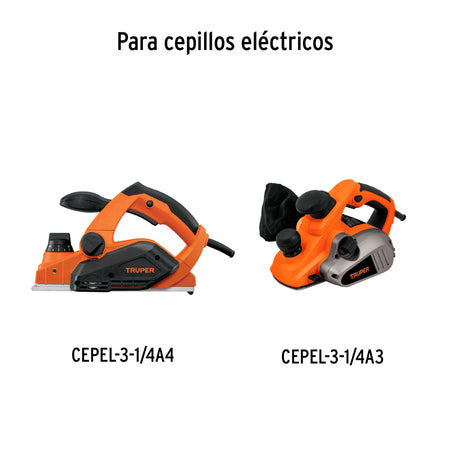 2 piezas cuchillas para cepillos electricos 3-1/4" PRETUL