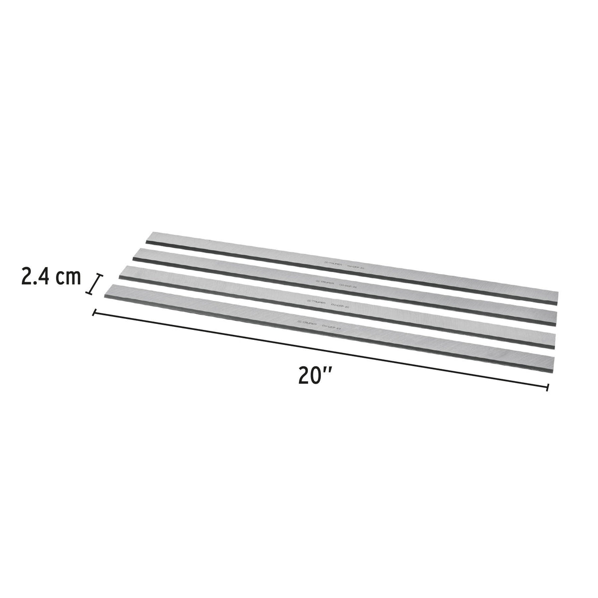 Caja con 4 cuchillas HSS para cepillo de piso CEP-20 Truper