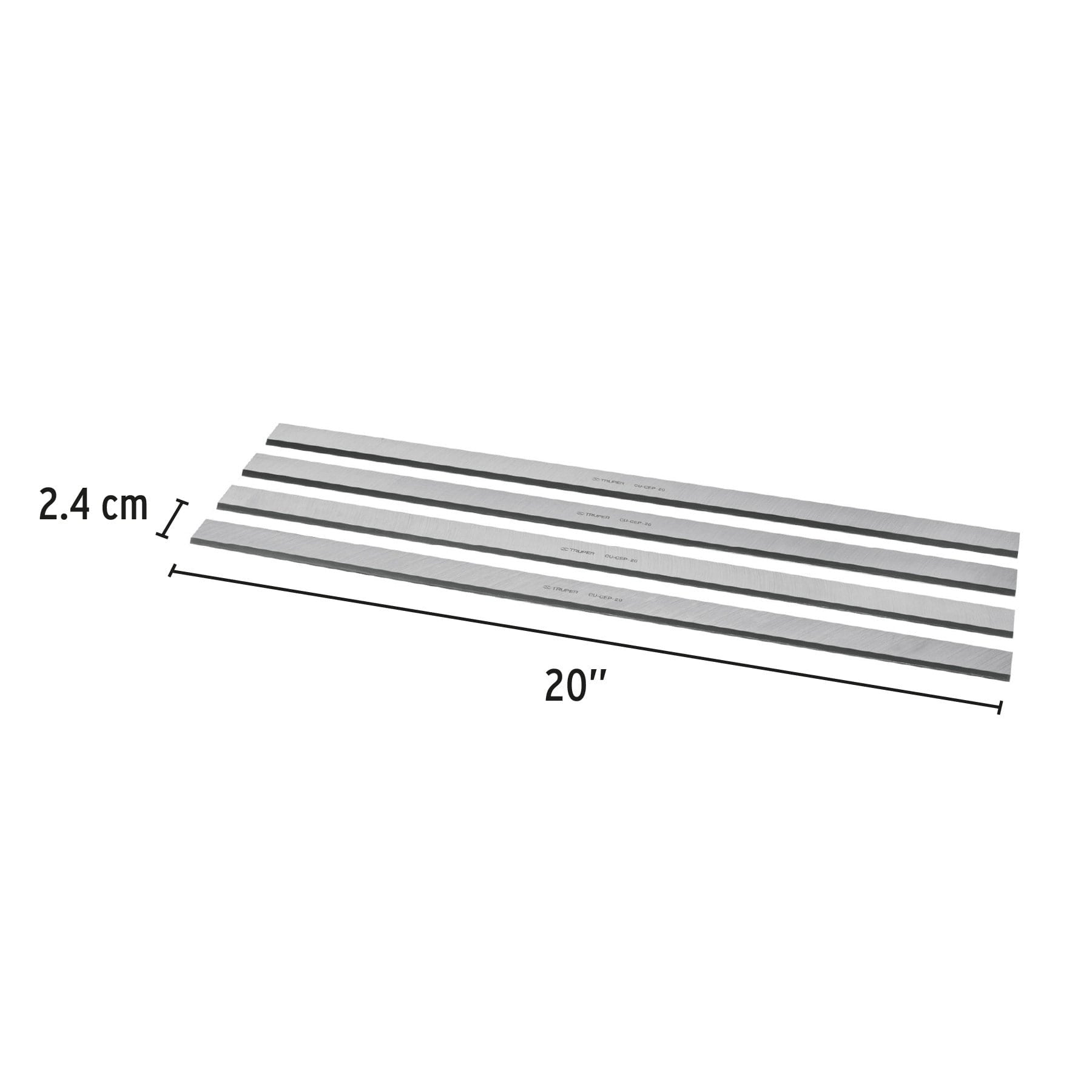Caja con 4 cuchillas HSS para cepillo de piso CEP-20 Truper