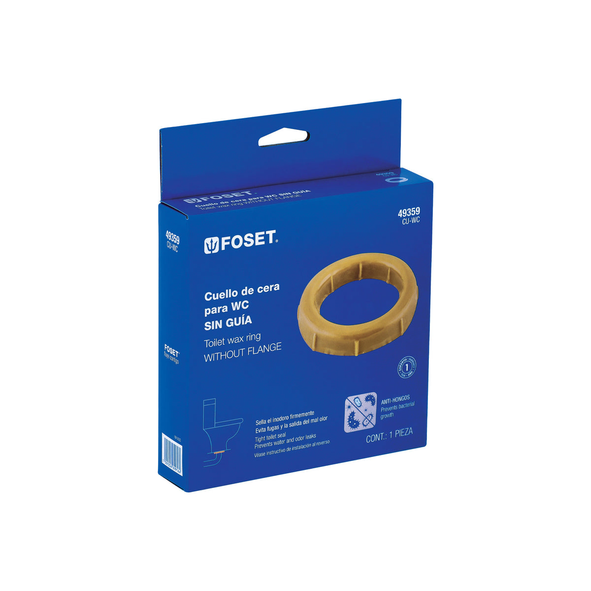 Cuello de cera sin guia para WC 150 g FOSET