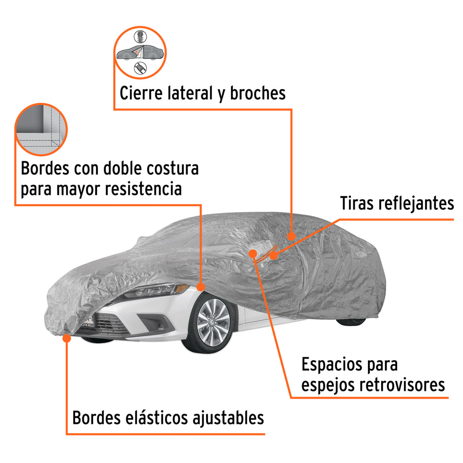 Cubierta para autos medianos 1.8 x 5.0 x 1.2 m TRUPER