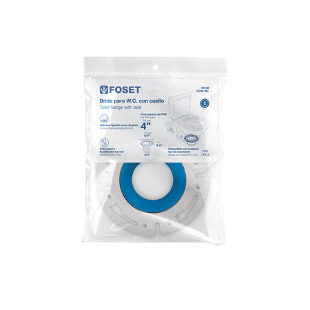 Brida para WC con cuello, para tubería de 4', FOSET