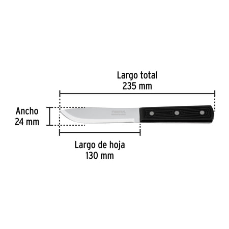 Cuchillo cebollero 5' mango de polipropileno, Pretul 5'