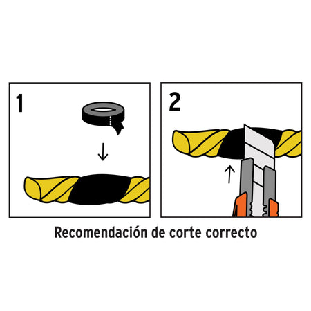 Metro de cuerda amarilla de polipropileno 4 mm, rollo 119m