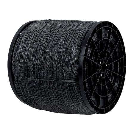 Kilo de cuerda negra de polipropileno 4 mm, carrete 20kg