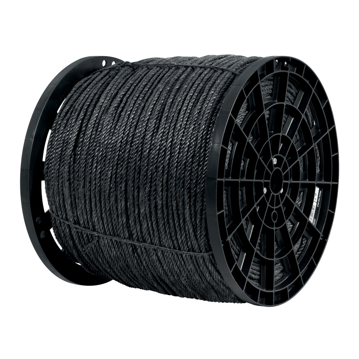 Kilo de cuerda negra de polipropileno 6 mm, carrete 20kg