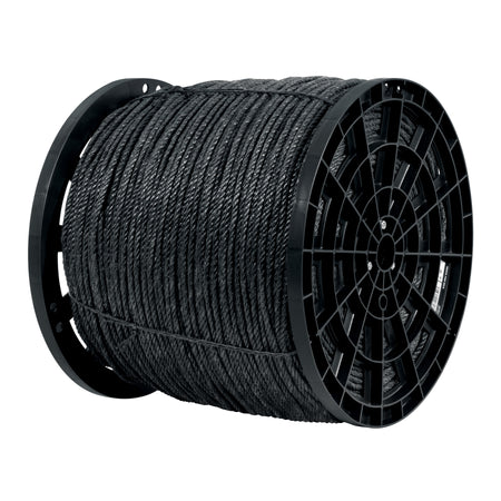Kilo de cuerda negra de polipropileno 6 mm, carrete 20kg