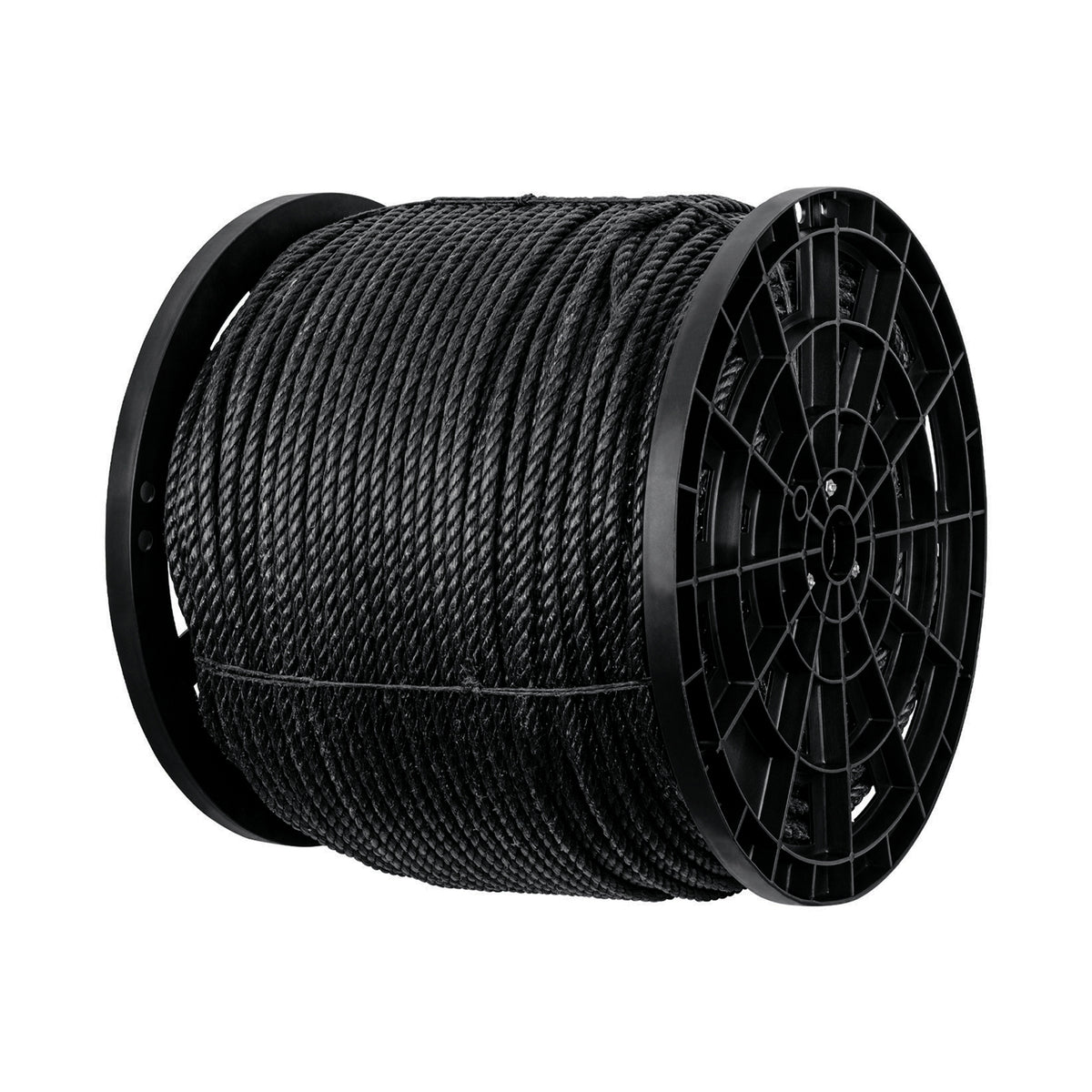 Kilo de cuerda negra de polipropileno 10 mm, carrete 20kg