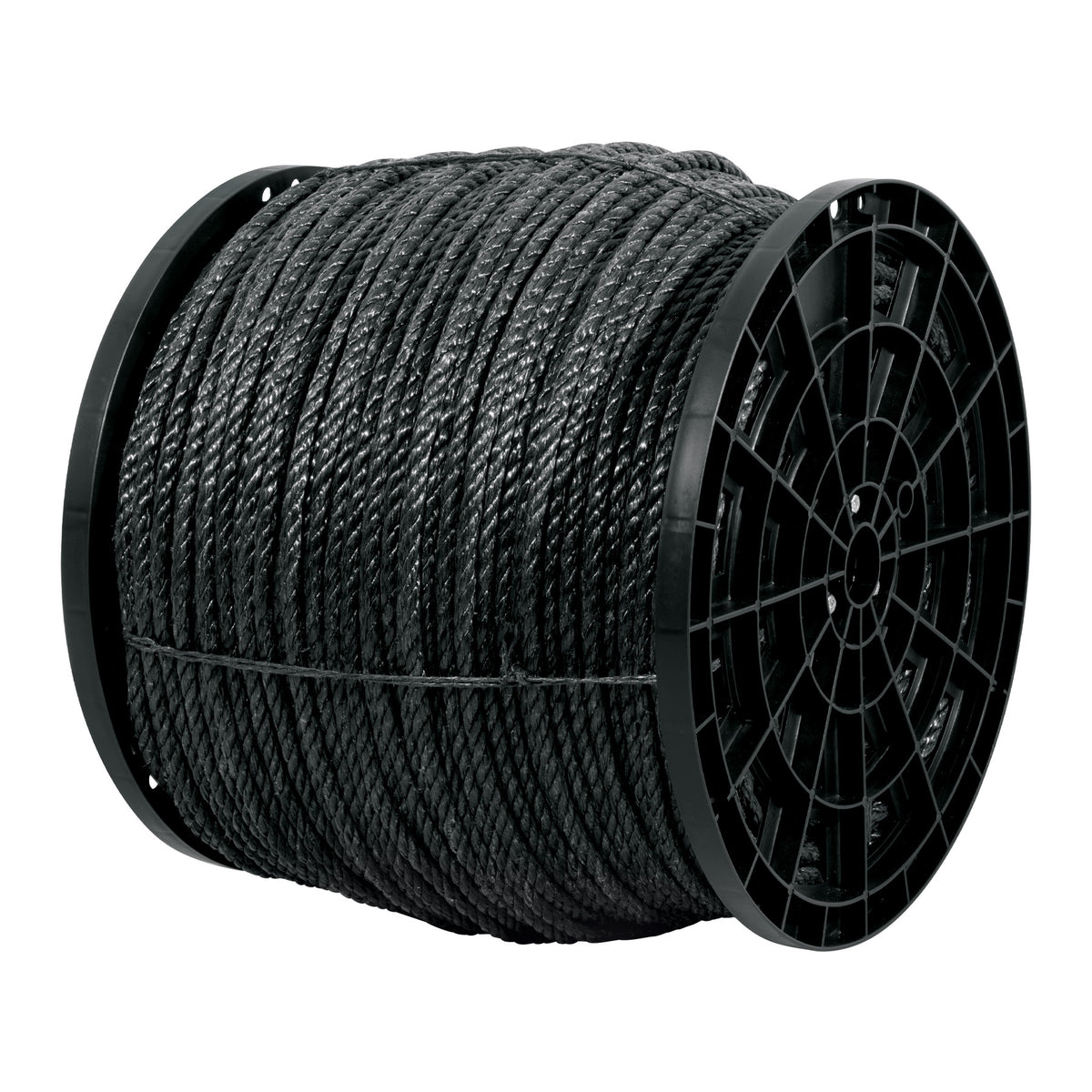 Kilo de cuerda negra de polipropileno 11 mm, carrete 20kg