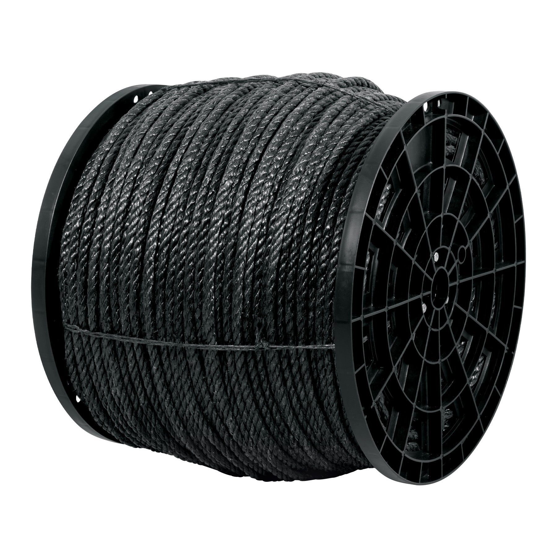 Kilo de cuerda negra de polipropileno 11 mm, carrete 20kg