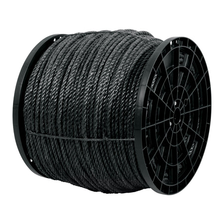 Kilo de cuerda negra de polipropileno 11 mm, carrete 20kg