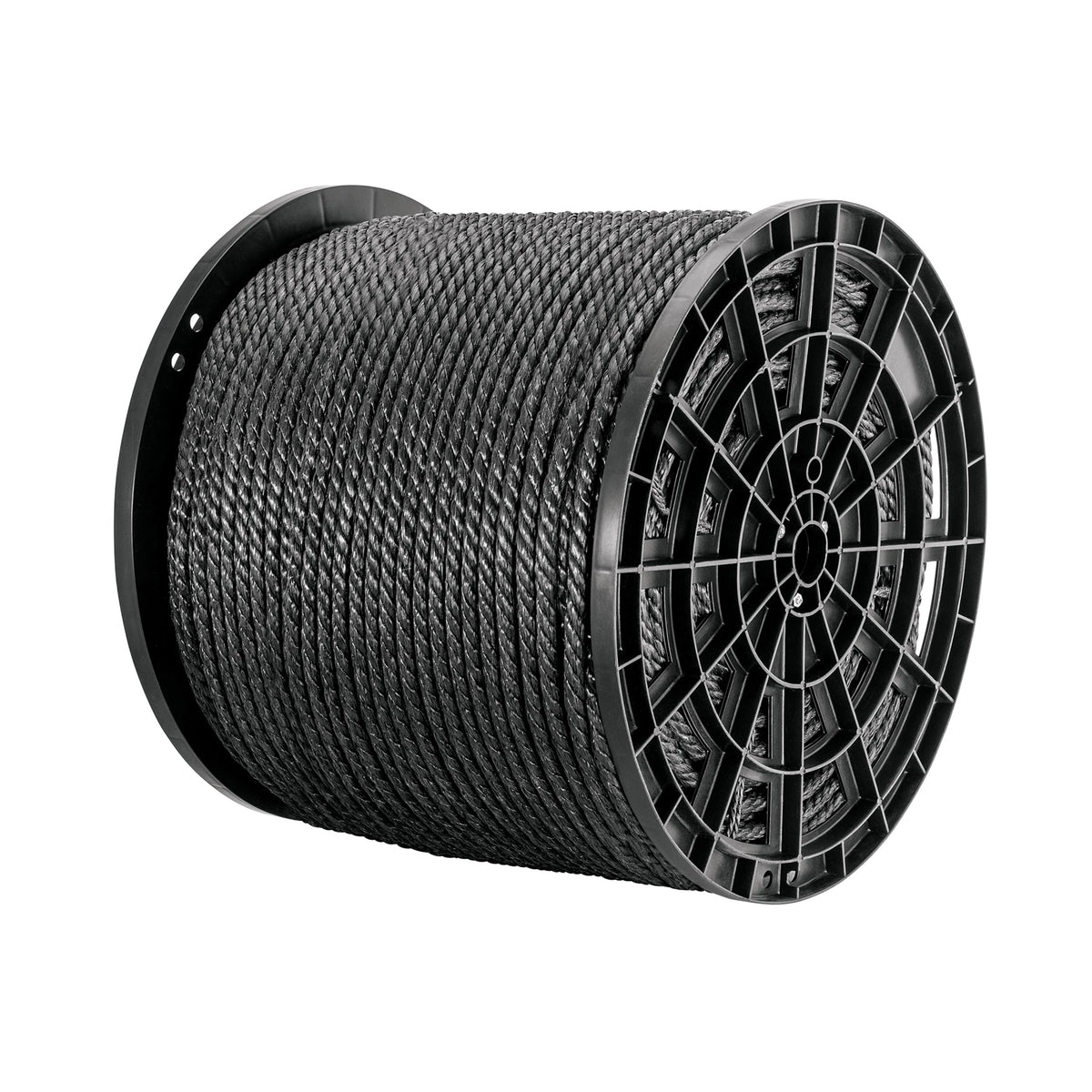 Kilo de cuerda negra de polipropileno 13 mm, carrete 30kg